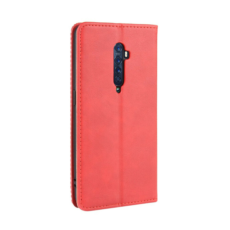 Flip Cover Oppo Reno 2 Effet Cuir Vintage Stylisé Flip Cover Oppo Reno 2 Effet Cuir Vintage Stylisé