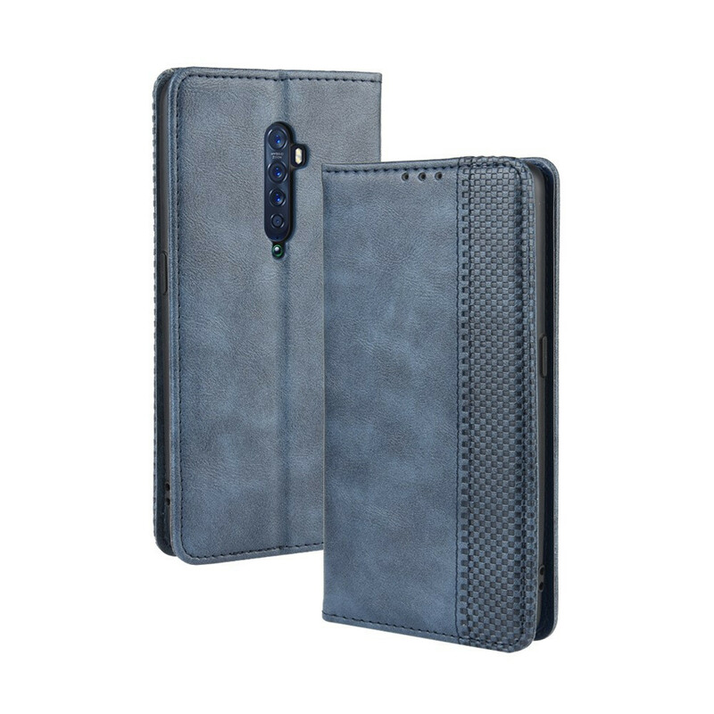 Flip Cover Oppo Reno 2 Effet Cuir Vintage Stylisé Flip Cover Oppo Reno 2 Effet Cuir Vintage Stylisé