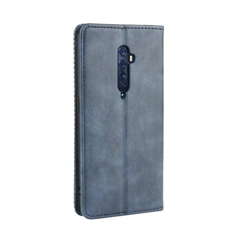 Flip Cover Oppo Reno 2 Effet Cuir Vintage Stylisé Flip Cover Oppo Reno 2 Effet Cuir Vintage Stylisé