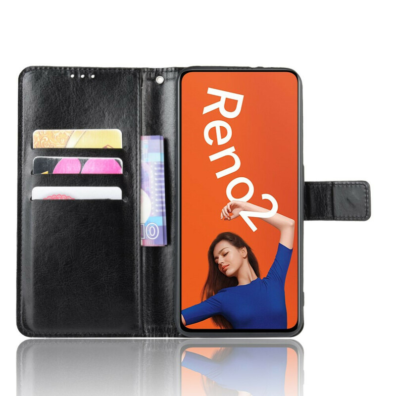 Housse Oppo Reno 2 Simili Cuir Flashy Housse Oppo Reno 2 Simili Cuir Flashy
