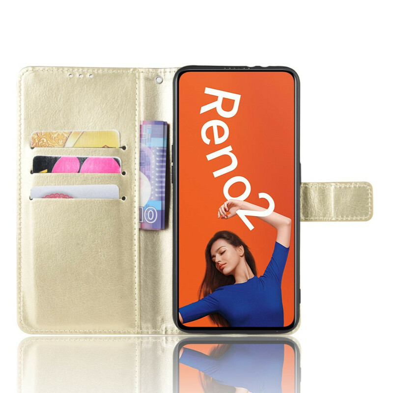 Housse Oppo Reno 2 Simili Cuir Flashy