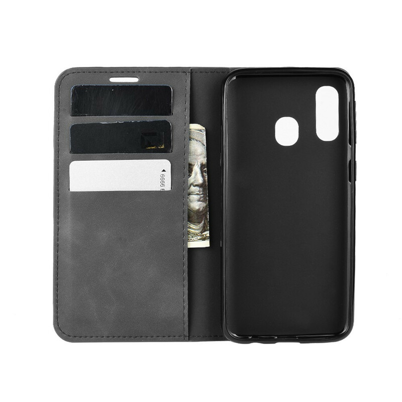Flip Cover Samsung Galaxy A40 Effet Cuir Douceur Flip Cover Samsung Galaxy A40 Effet Cuir Douceur