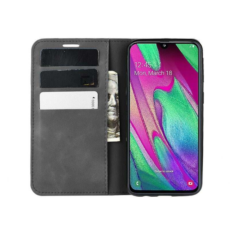 Flip Cover Samsung Galaxy A40 Effet Cuir Douceur Flip Cover Samsung Galaxy A40 Effet Cuir Douceur