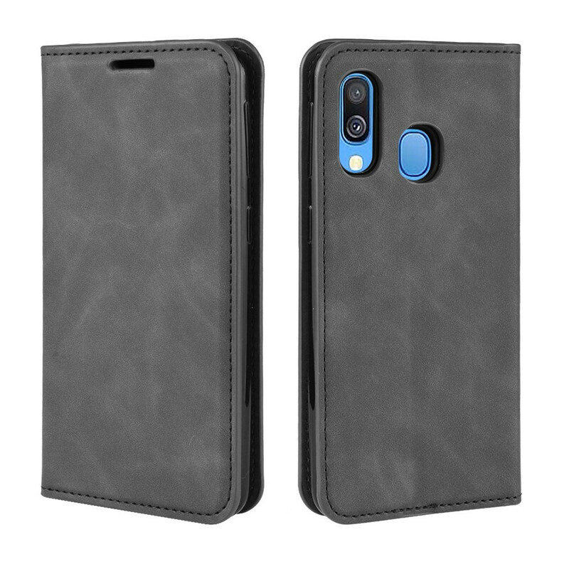 Flip Cover Samsung Galaxy A40 Effet Cuir Douceur Flip Cover Samsung Galaxy A40 Effet Cuir Douceur