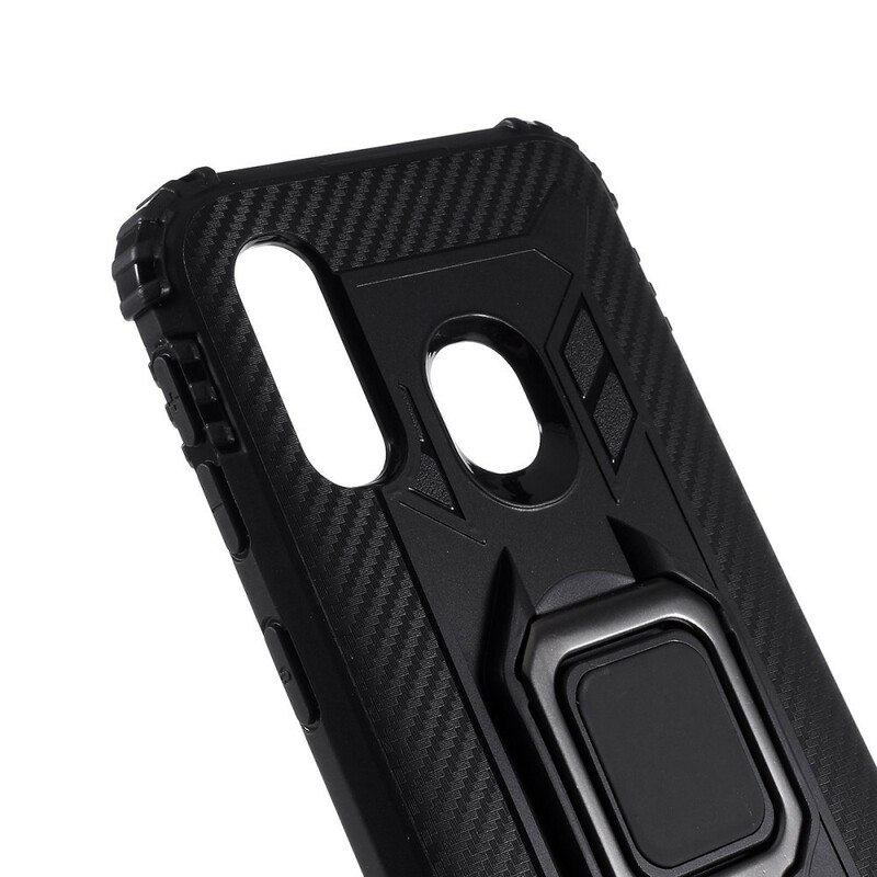 Coque Samsung Galaxy A40 Ring et Fibre Carbone Coque Samsung Galaxy A40 Ring et Fibre Carbone