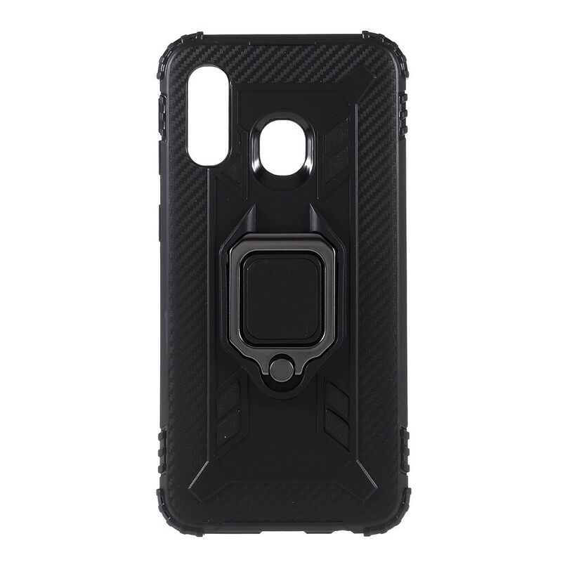 Coque Samsung Galaxy A40 Ring et Fibre Carbone Coque Samsung Galaxy A40 Ring et Fibre Carbone