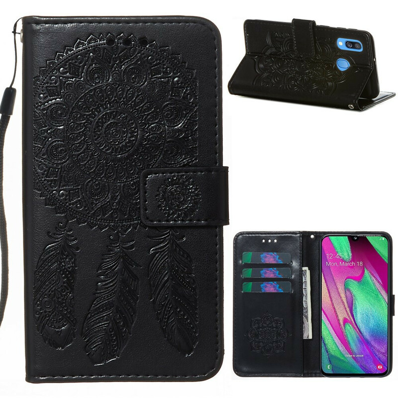 Housse Samsung Galaxy A40 Attrape Rêves Imprimé et Lanière Housse Samsung Galaxy A40 Attrape Rêves Imprimé et Lanière