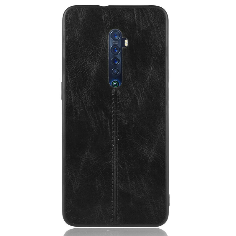 Coque Oppo Reno 2 Style Cuir Coutures Coque Oppo Reno 2 Style Cuir Coutures