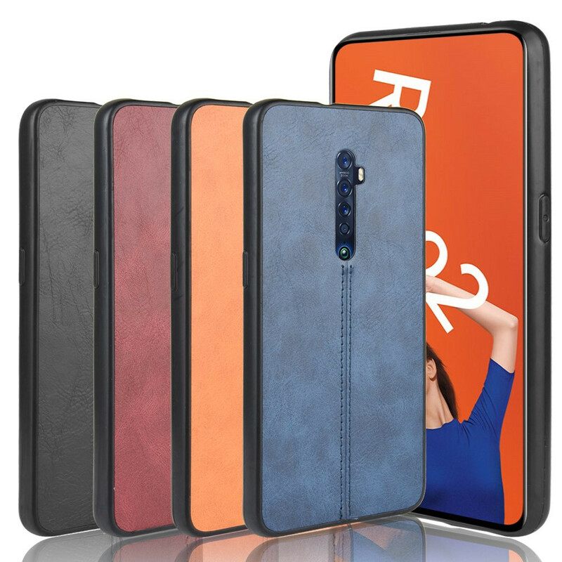 Coque Oppo Reno 2 Style Cuir Coutures Coque Oppo Reno 2 Style Cuir Coutures