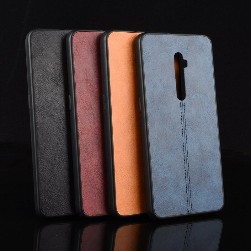 Coque Oppo Reno 2 Style Cuir Coutures Coque Oppo Reno 2 Style Cuir Coutures
