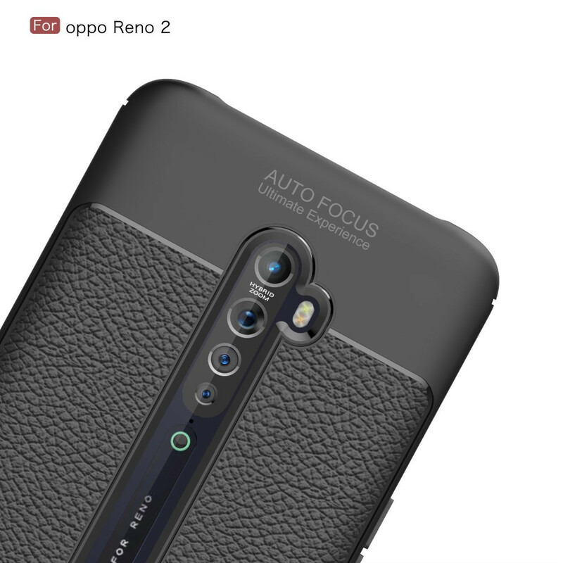Coque Oppo Reno 2 Effet Cuir Litchi Double line Coque Oppo Reno 2 Effet Cuir Litchi Double line