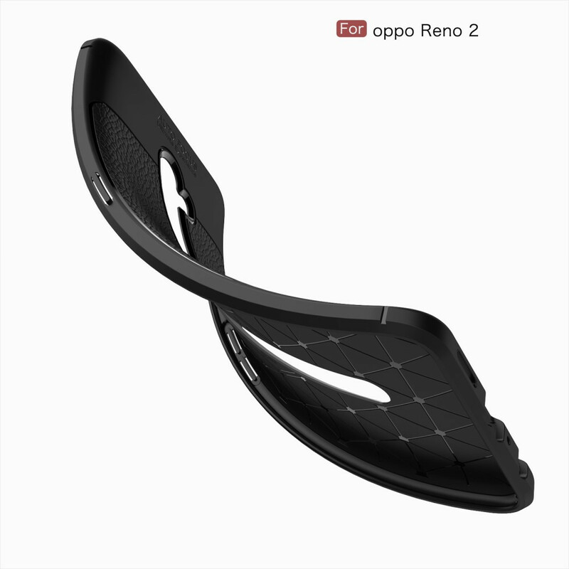 Coque Oppo Reno 2 Effet Cuir Litchi Double line Coque Oppo Reno 2 Effet Cuir Litchi Double line