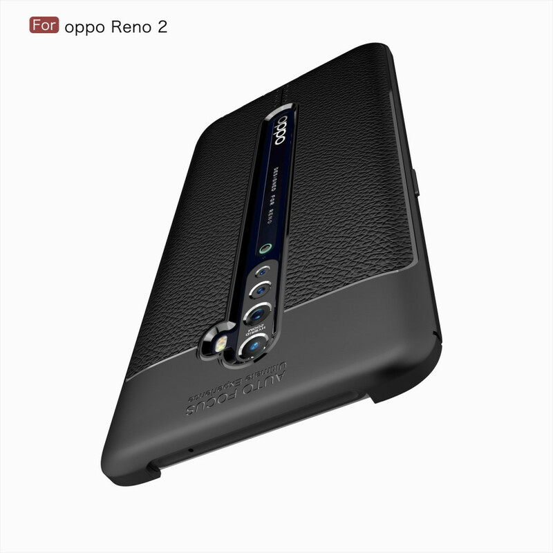 Coque Oppo Reno 2 Effet Cuir Litchi Double line Coque Oppo Reno 2 Effet Cuir Litchi Double line