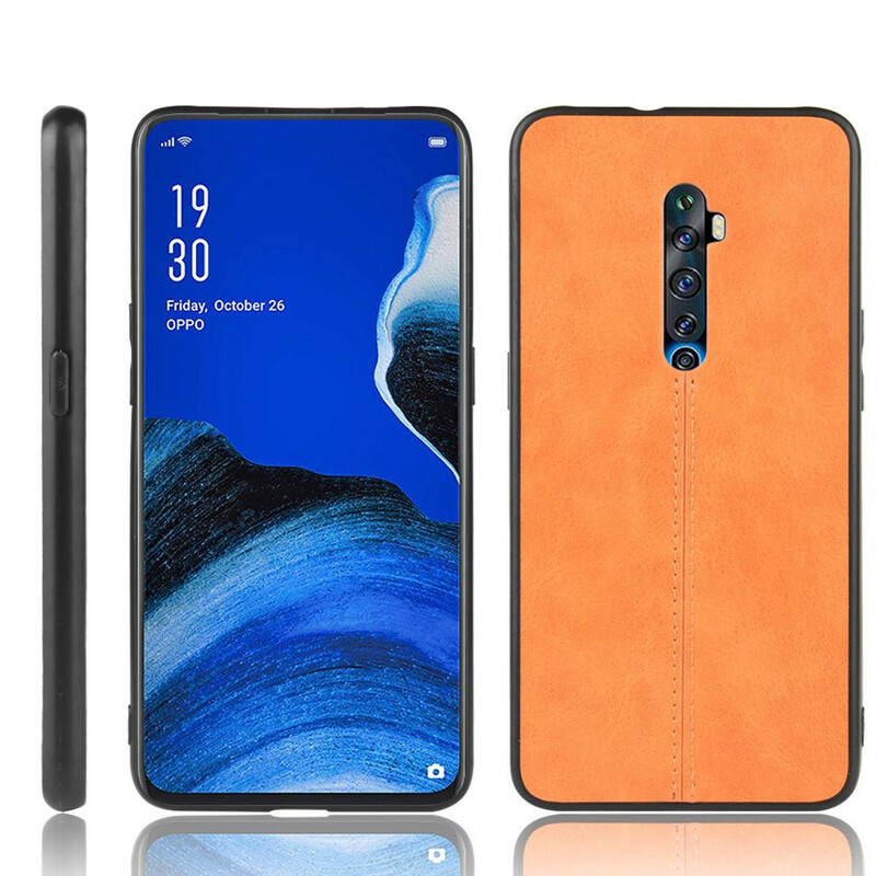 Coque Oppo Reno 2Z Style Cuir Coutures Coque Oppo Reno 2Z Style Cuir Coutures