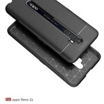 Coque Oppo Reno 2Z Effet Cuir Litchi Double line