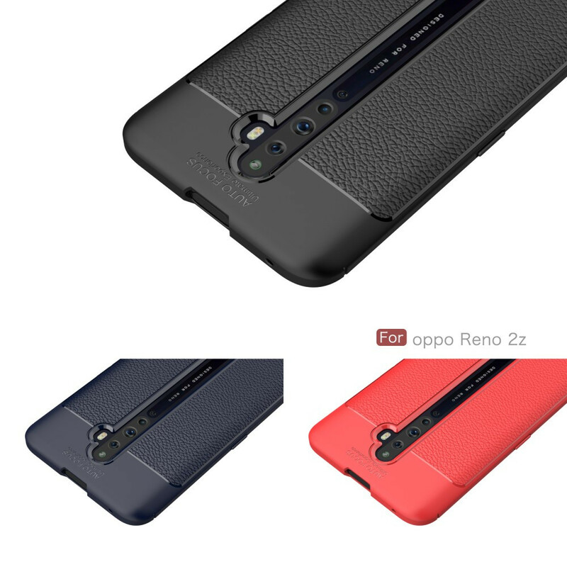 Coque Oppo Reno 2Z Effet Cuir Litchi Double line Coque Oppo Reno 2Z Effet Cuir Litchi Double line