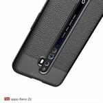 Coque Oppo Reno 2Z Effet Cuir Litchi Double line