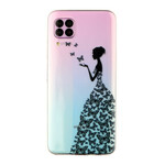 Coque Huawei P40 Lite Transparente Robe Papillons Coque Huawei P40 Lite Transparente Robe Papillons