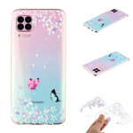 Coque Huawei P40 Lite Transparente Papillons et Fleurs Coque Huawei P40 Lite Transparente Papillons et Fleurs