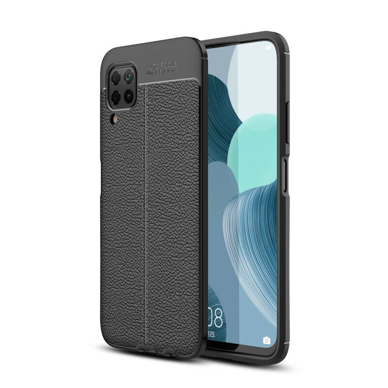 Coque Huawei P40 Lite Effet Cuir Litchi Double Line