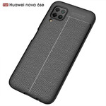 Coque Huawei P40 Lite Effet Cuir Litchi Double Line