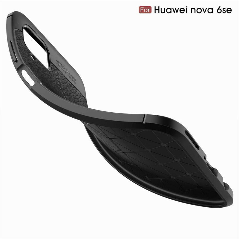 Coque Huawei P40 Lite Effet Cuir Litchi Double Line Coque Huawei P40 Lite Effet Cuir Litchi Double Line