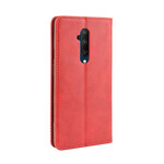Flip Cover OnePlus 7T Pro Effet Cuir Vintage Stylisé Flip Cover OnePlus 7T Pro Effet Cuir Vintage Stylisé
