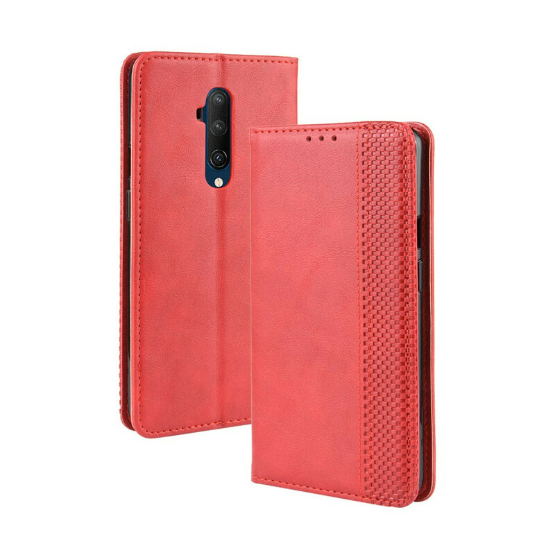 Flip Cover OnePlus 7T Pro Effet Cuir Vintage Stylisé Flip Cover OnePlus 7T Pro Effet Cuir Vintage Stylisé