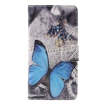 Housse Samsung Galaxy A5 2016 Papillon Bleu