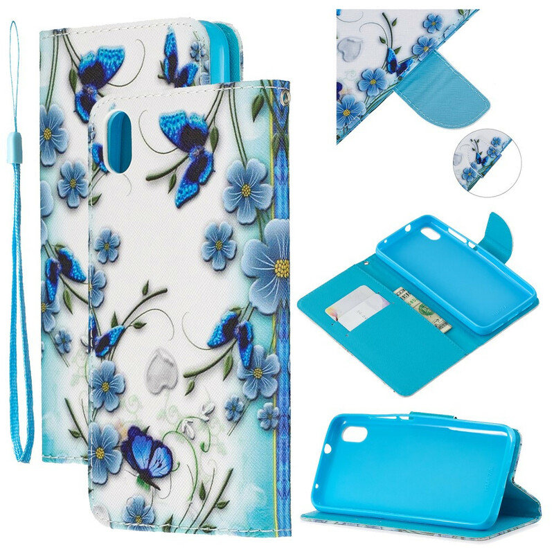 Housse Xiaomi Redmi 7A Papillons Rois à Lanière Housse Xiaomi Redmi 7A Papillons Rois à Lanière