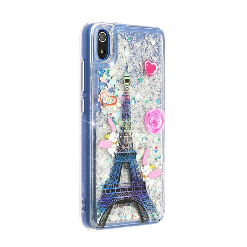 Coque Xiaomi Redmi 7A Tour Eiffel Paillettes