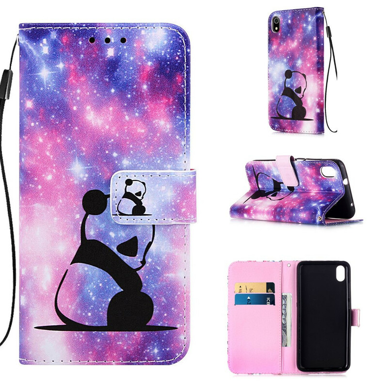 Housse Xiaomi Redmi 7A Rêveries Panda à Lanière Housse Xiaomi Redmi 7A Rêveries Panda à Lanière