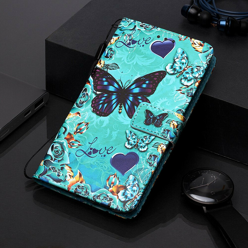 Housse Xiaomi Redmi 7A Love Butterflies à Lanière Housse Xiaomi Redmi 7A Love Butterflies à Lanière