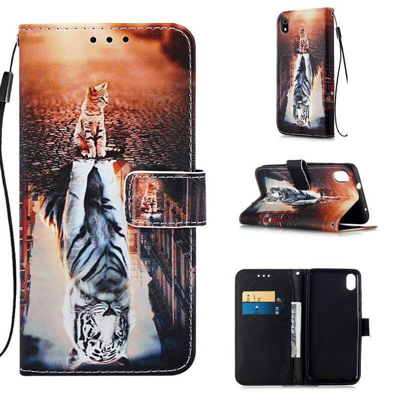 Housse Xiaomi Redmi 7A Rêveries d'Ernest le Chat à Lanière Housse Xiaomi Redmi 7A Rêveries d'Ernest le Chat à Lanière