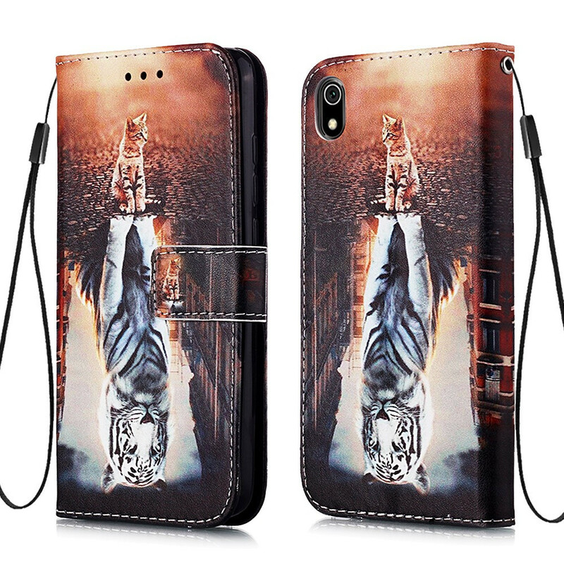Housse Xiaomi Redmi 7A Rêveries d'Ernest le Chat à Lanière Housse Xiaomi Redmi 7A Rêveries d'Ernest le Chat à Lanière