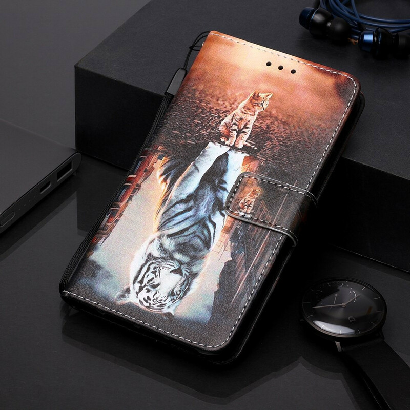 Housse Xiaomi Redmi 7A Rêveries d'Ernest le Chat à Lanière Housse Xiaomi Redmi 7A Rêveries d'Ernest le Chat à Lanière