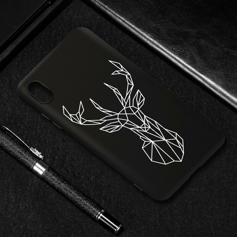 Coque Xiaomi Redmi 7A Silicone Flexible Cerf Graphique