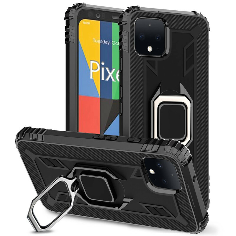 Coque Google Pixel 4 Ring et Fibre Carbone Coque Google Pixel 4 Ring et Fibre Carbone