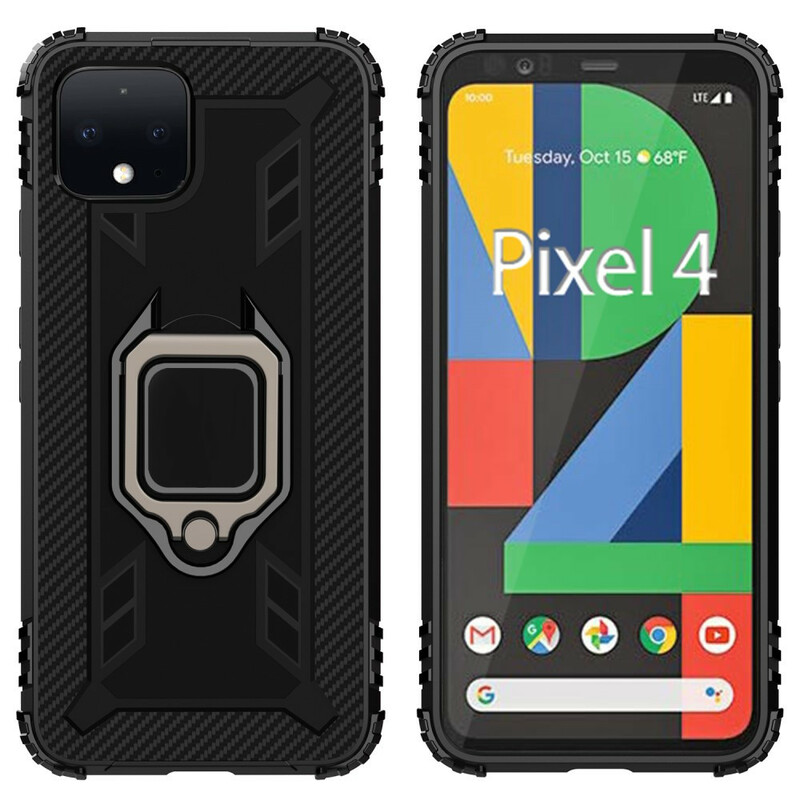 Coque Google Pixel 4 Ring et Fibre Carbone Coque Google Pixel 4 Ring et Fibre Carbone