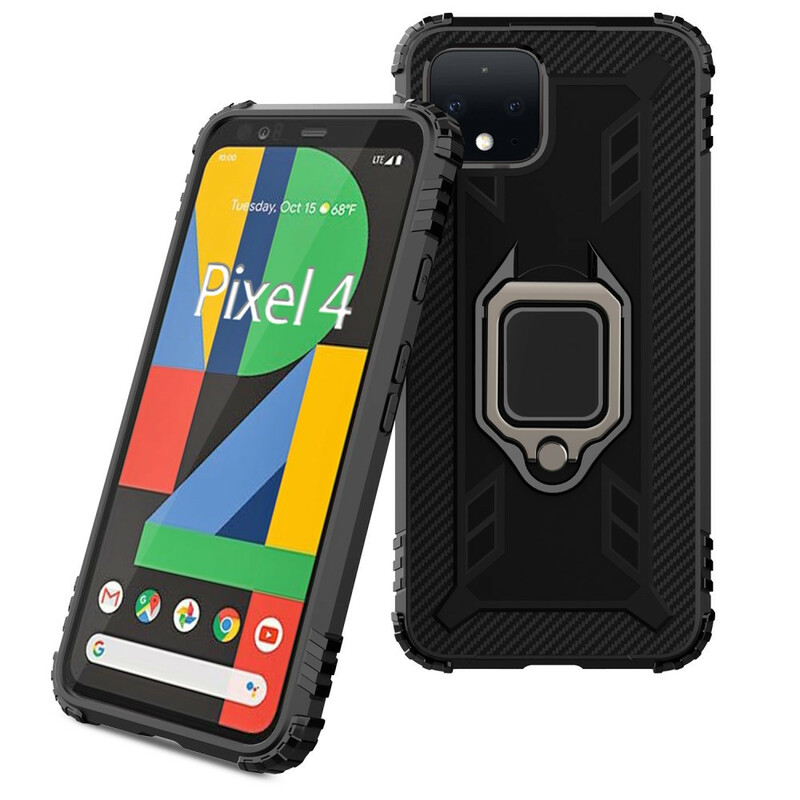 Coque Google Pixel 4 Ring et Fibre Carbone Coque Google Pixel 4 Ring et Fibre Carbone