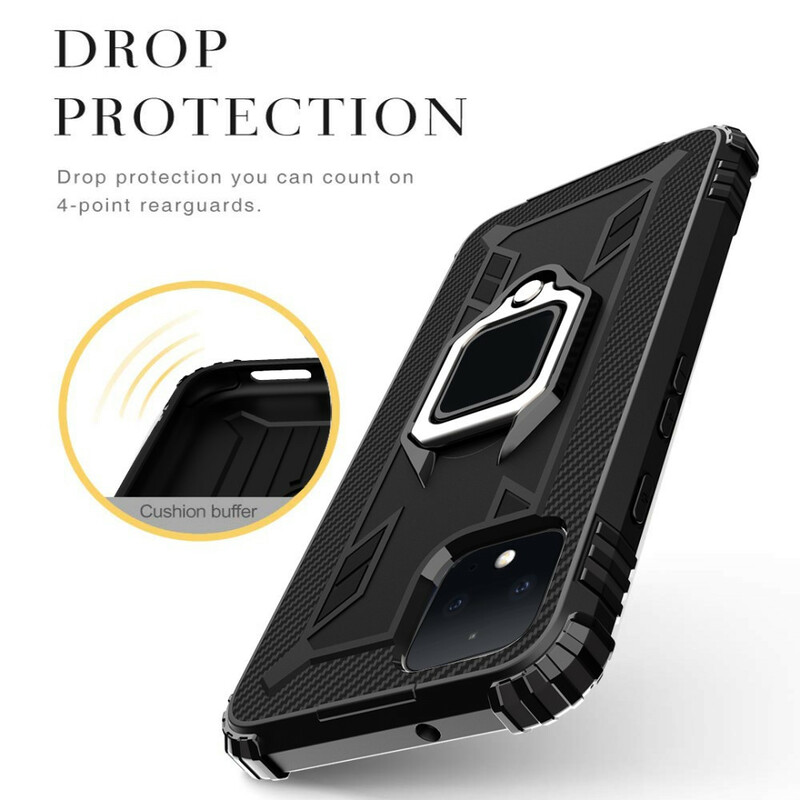 Coque Google Pixel 4 Ring et Fibre Carbone Coque Google Pixel 4 Ring et Fibre Carbone