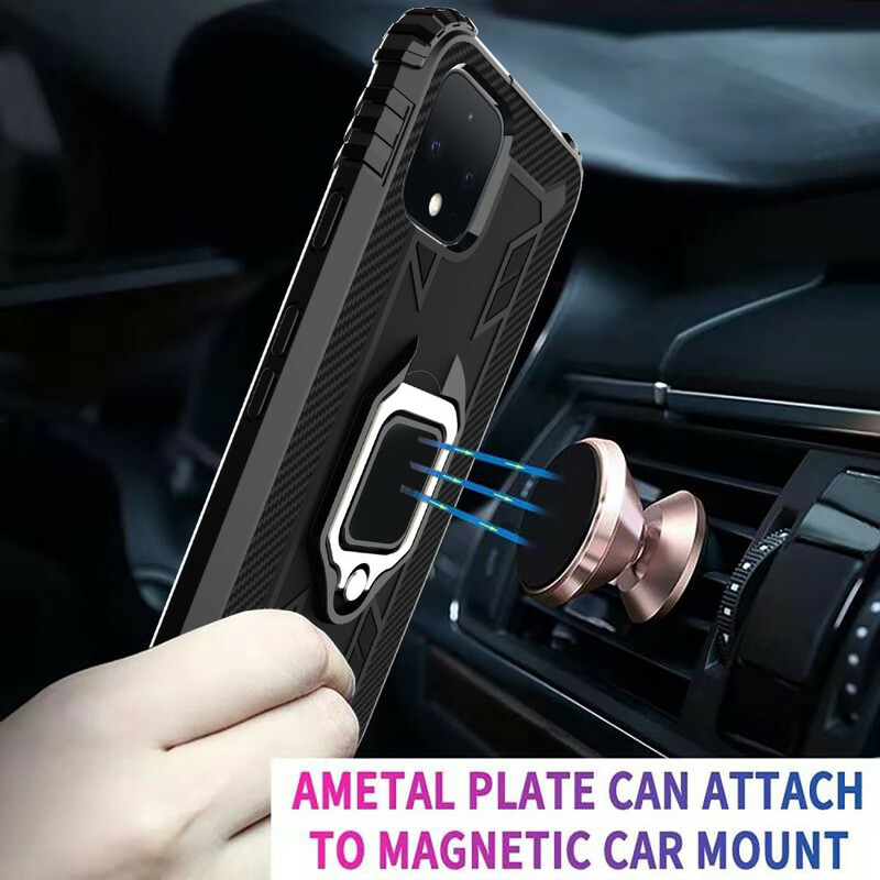 Coque Google Pixel 4 Ring et Fibre Carbone Coque Google Pixel 4 Ring et Fibre Carbone
