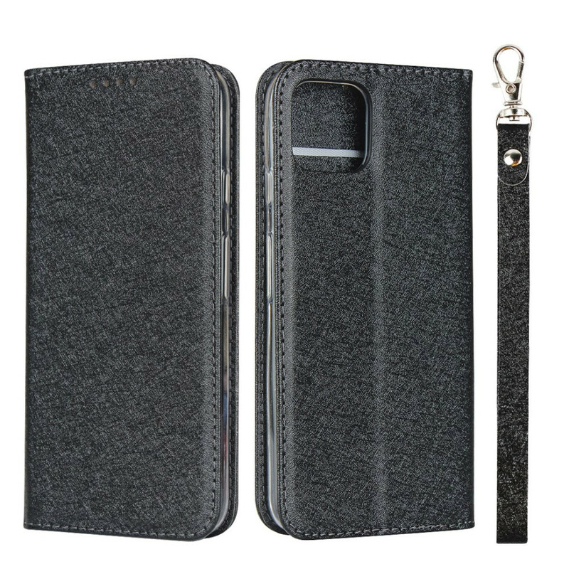 Flip Cover Google Pixel 4 Effet Cuir Douceur Rétro à Lanière Flip Cover Google Pixel 4 Effet Cuir Douceur Rétro à Lanière