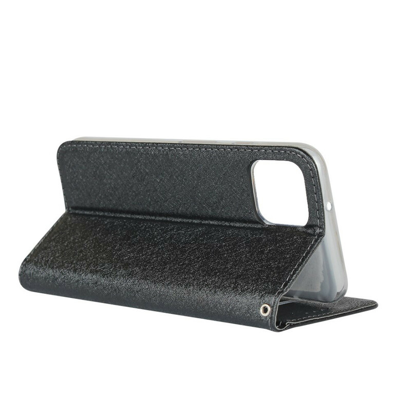 Flip Cover Google Pixel 4 Effet Cuir Douceur Rétro à Lanière Flip Cover Google Pixel 4 Effet Cuir Douceur Rétro à Lanière