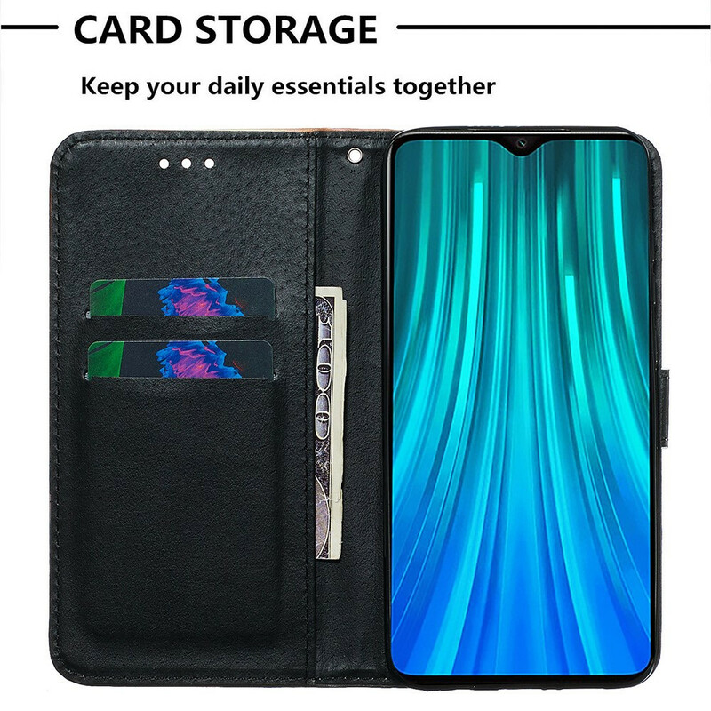 Housse Xiaomi Redmi Note 8 Pro Rose Noire à Lanière Housse Xiaomi Redmi Note 8 Pro Rose Noire à Lanière