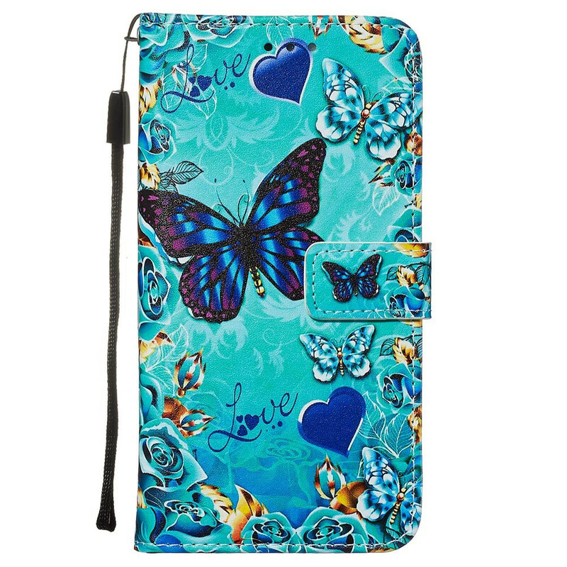 Housse Xiaomi Redmi Note 8 Pro Love Butterflies à Lanière Housse Xiaomi Redmi Note 8 Pro Love Butterflies à Lanière