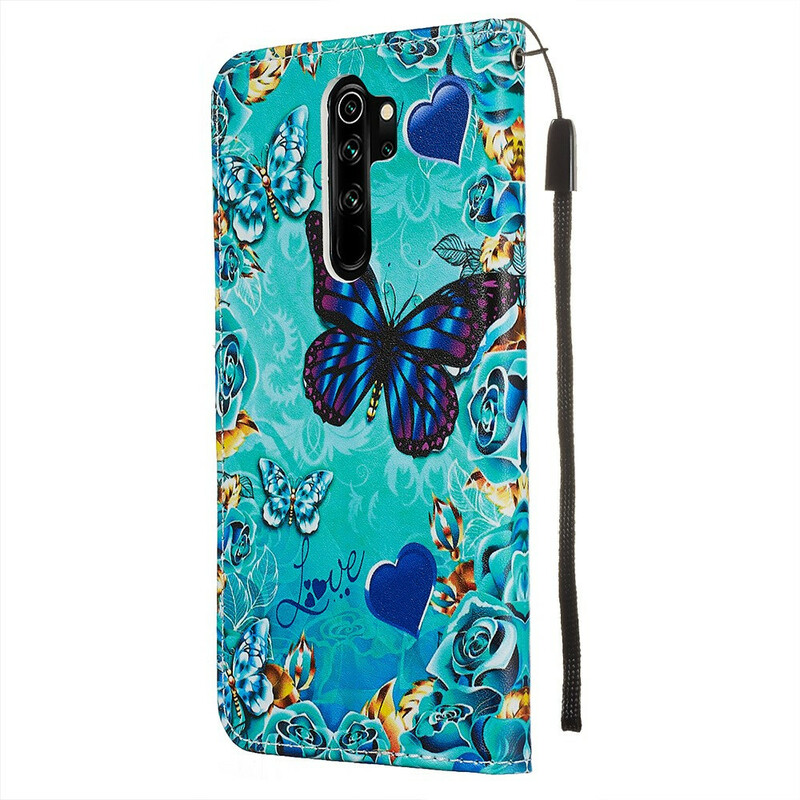 Housse Xiaomi Redmi Note 8 Pro Love Butterflies à Lanière Housse Xiaomi Redmi Note 8 Pro Love Butterflies à Lanière