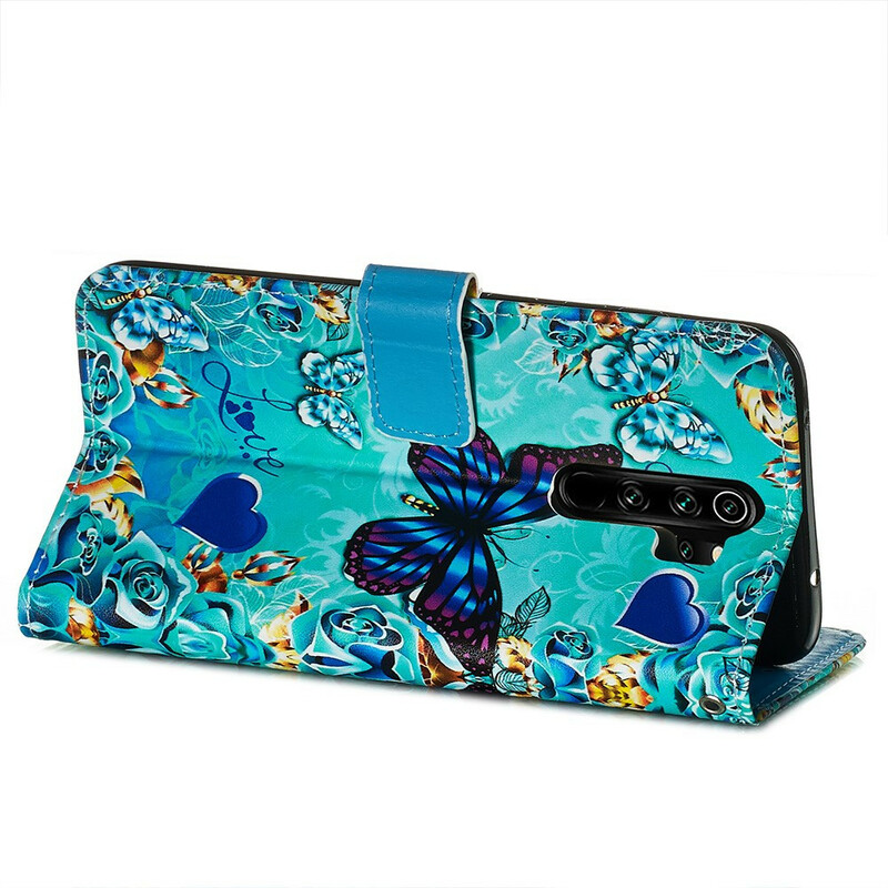 Housse Xiaomi Redmi Note 8 Pro Love Butterflies à Lanière Housse Xiaomi Redmi Note 8 Pro Love Butterflies à Lanière