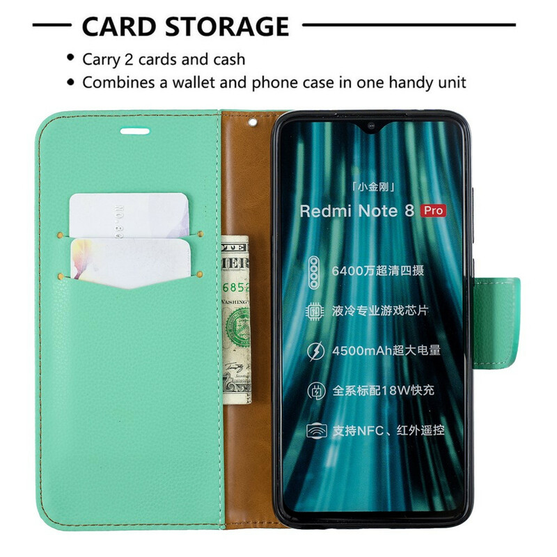 Housse Xiaomi Redmi Note 8 Pro Litchi Rabat Oblique Housse Xiaomi Redmi Note 8 Pro Litchi Rabat Oblique