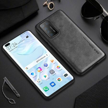 Coque Huawei P40 Pro Effet Cuir Vintage